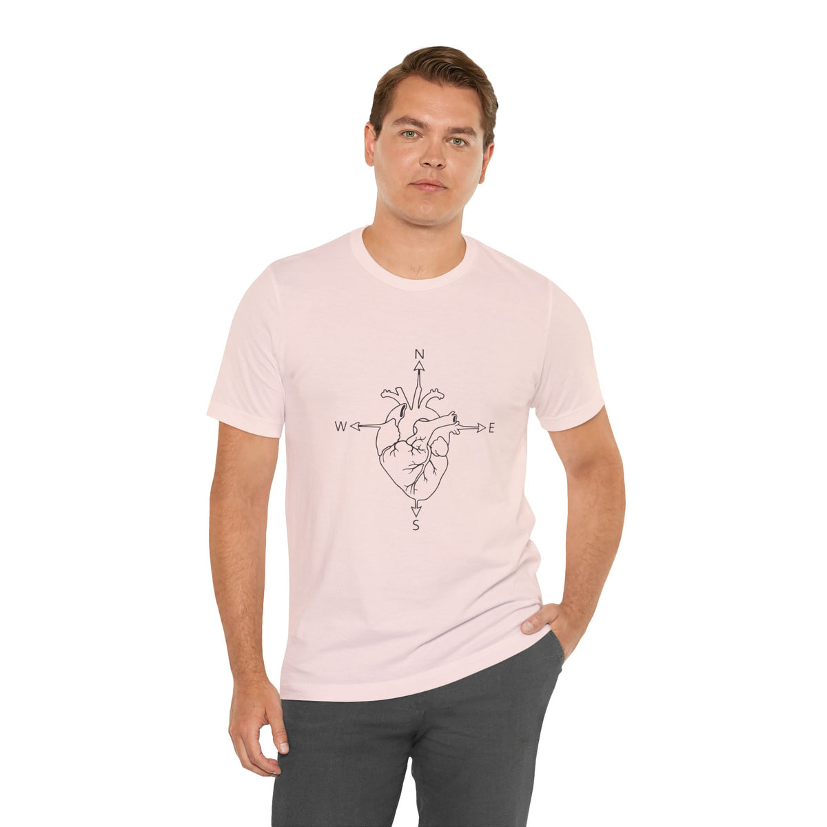 Compass Heart Navigation | Unisex Graphic Tee