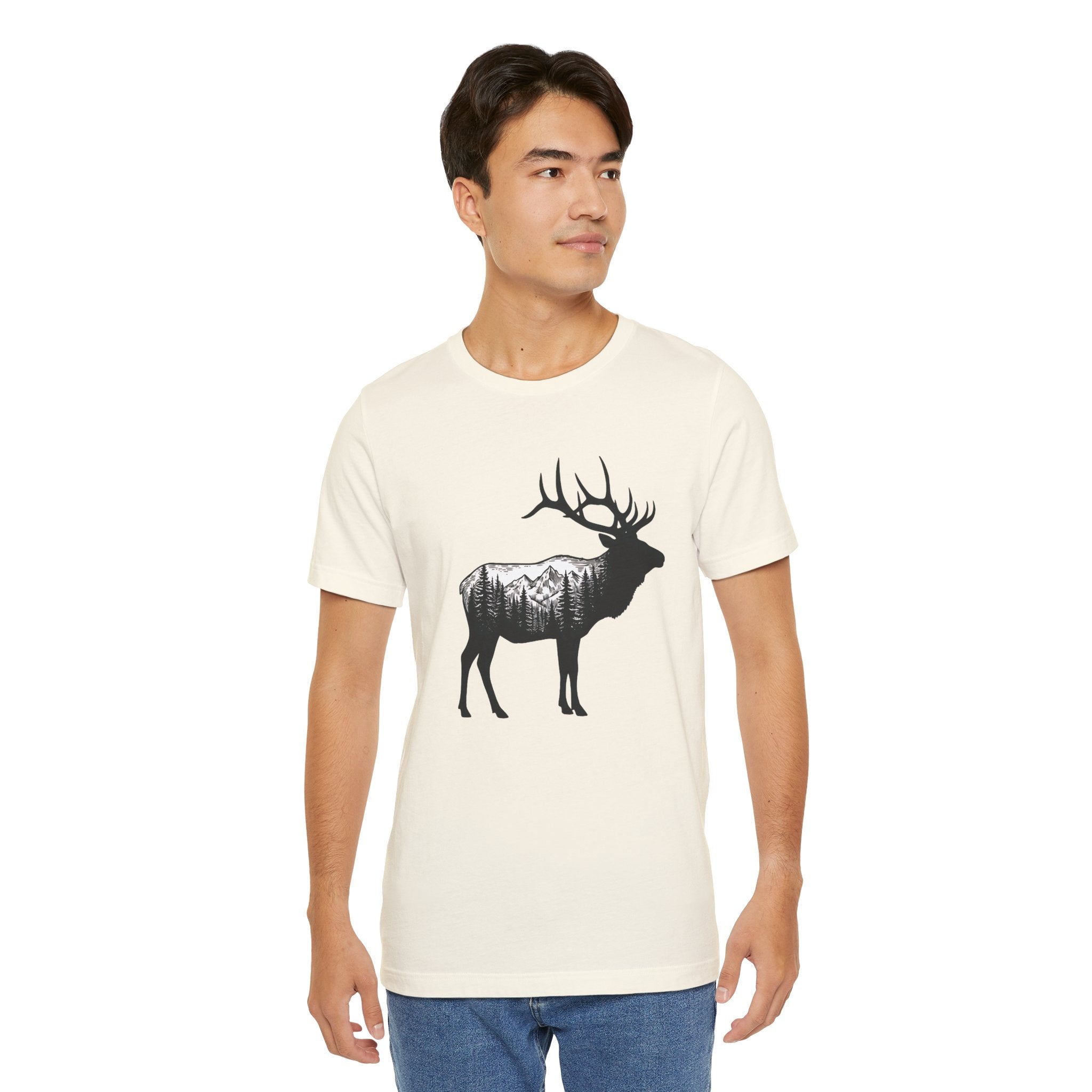 Elk Mountain Forest Silhouette | Nature Graphic Tee