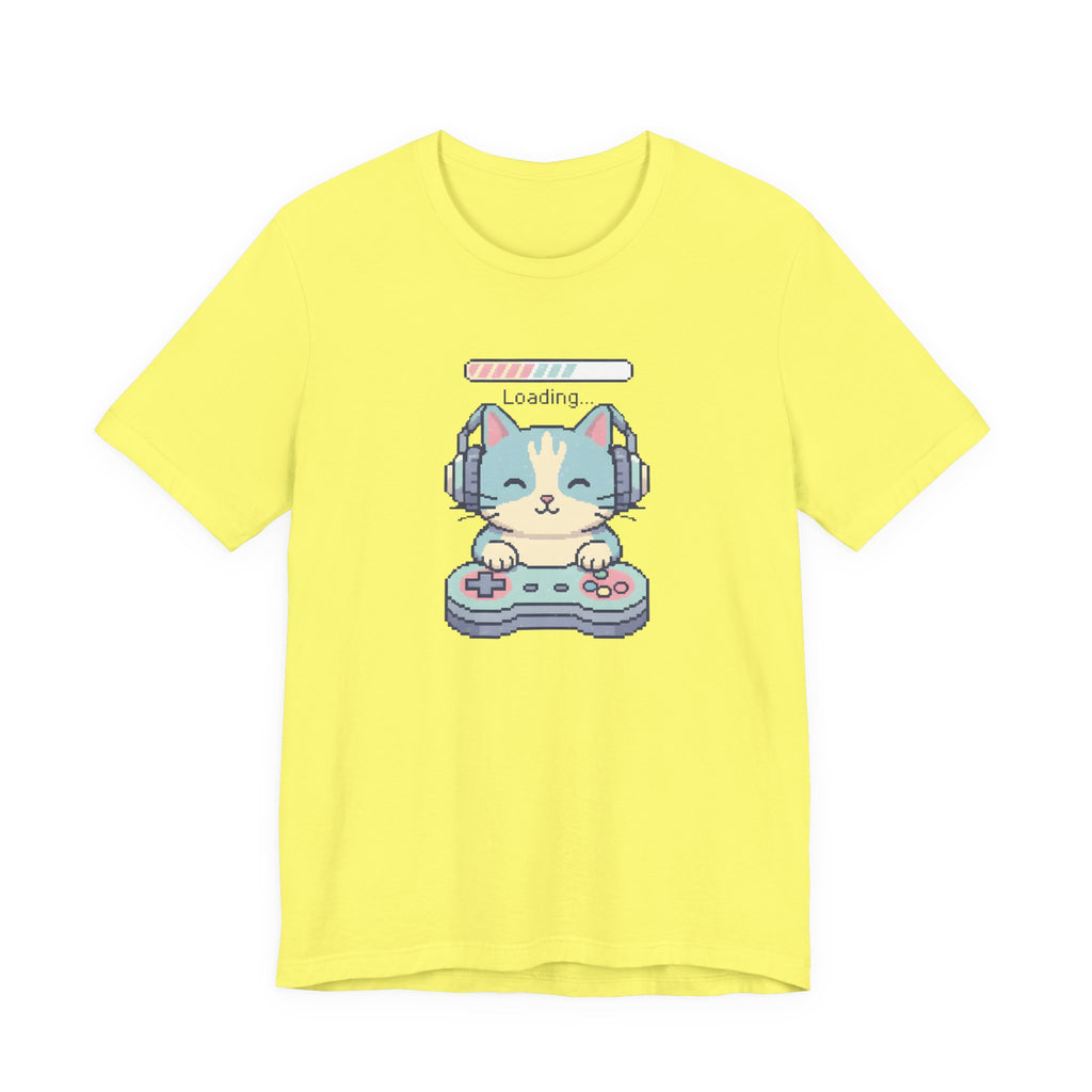 Gaming Cat Loading Screen | Pixel Art Graphic Tee