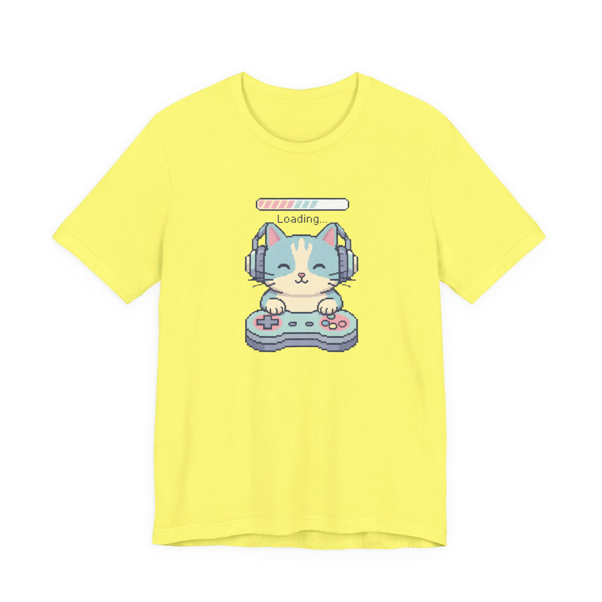 Gaming Cat Loading Screen | Pixel Art Graphic Tee