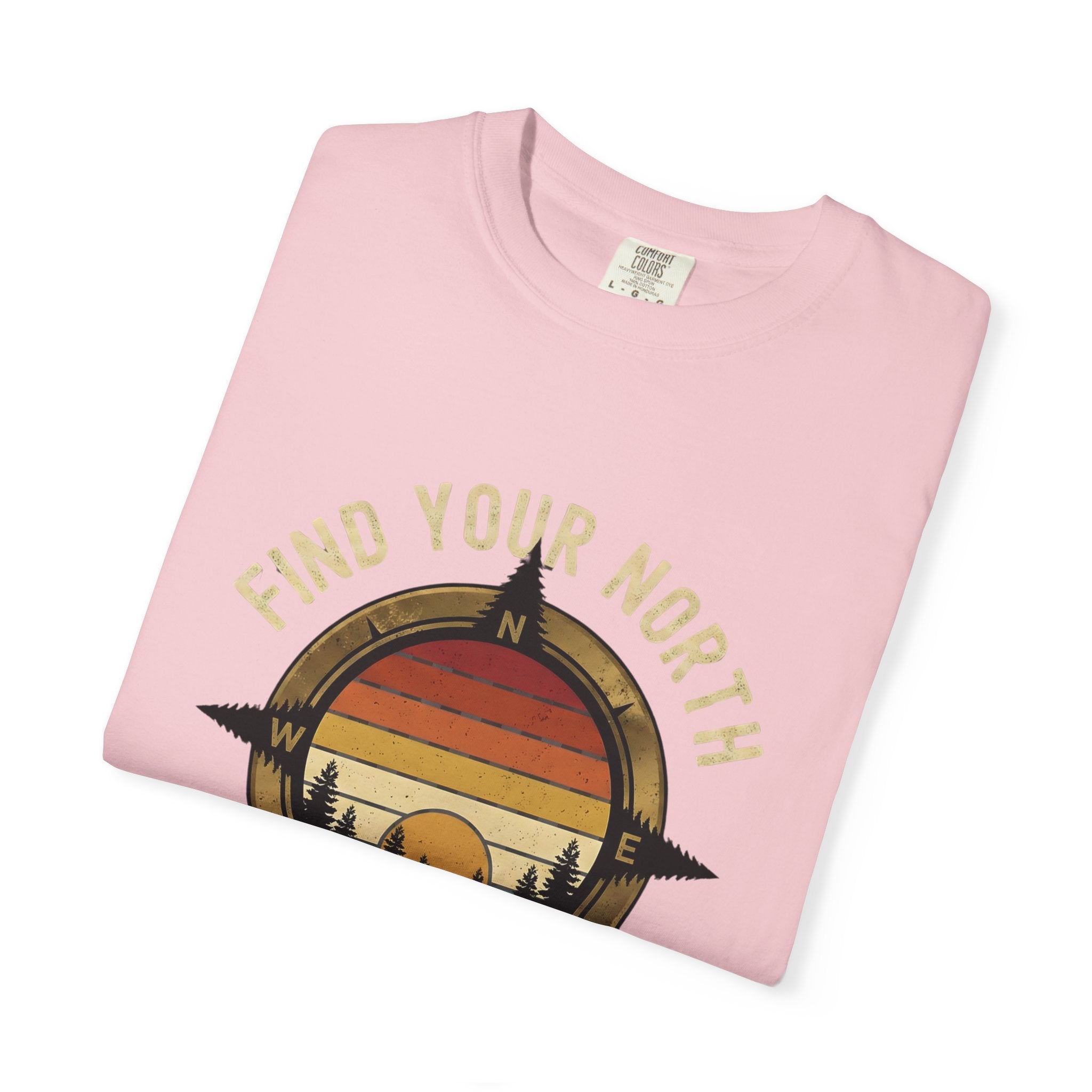 Find Your North T-Shirt — Vintage Compass Sunset Graphic Tee
