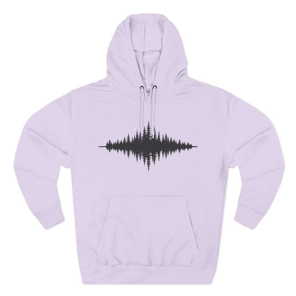 Forest Soundwave Hoodie — Minimal Nature Waveform Sweatshirt