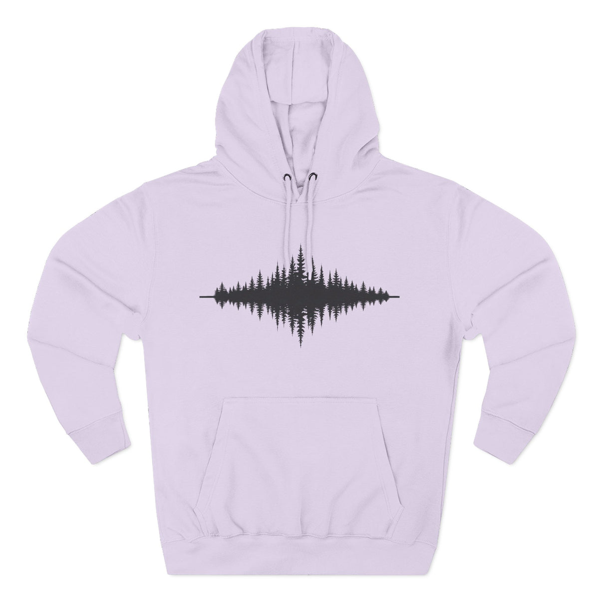 Forest Soundwave Hoodie — Minimal Nature Waveform Sweatshirt