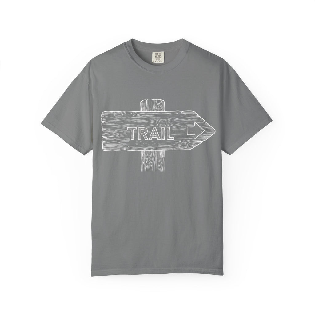 Trail Sign T-Shirt — Outdoor Hiking Direction Shirt