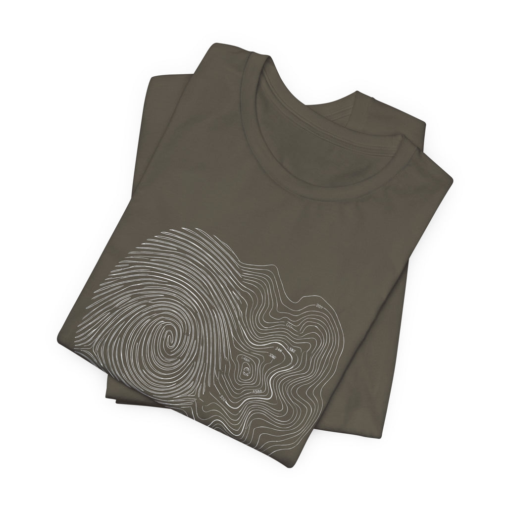 Topographic Map Art | Nature Graphic Tee