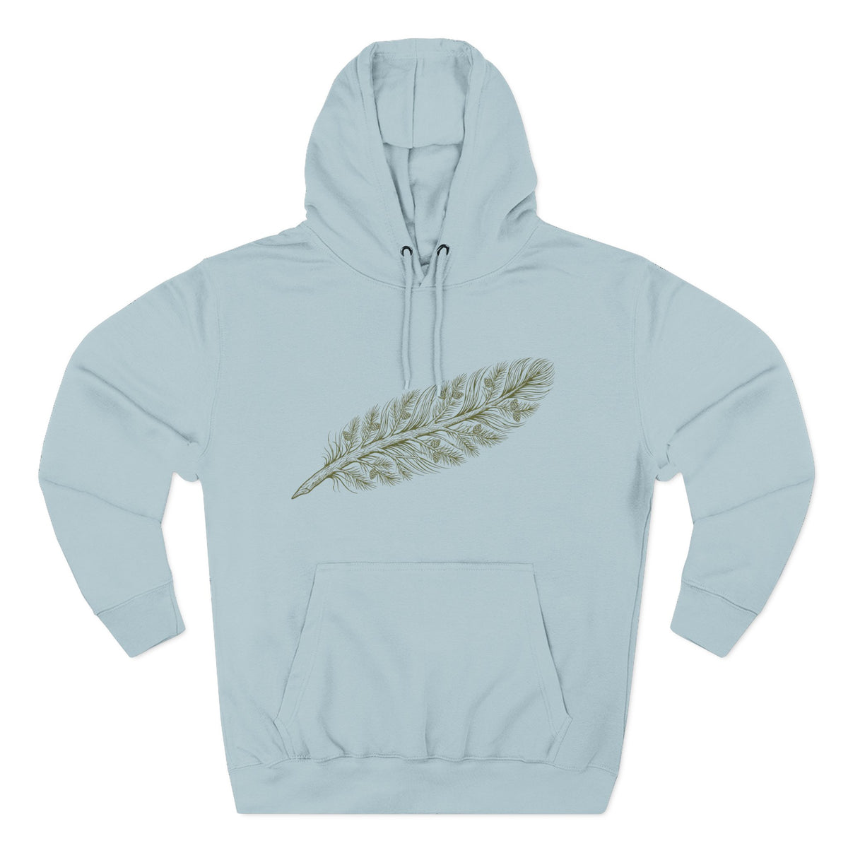 The "Forest Feather" Premium Hoodie - Pine Needle & Quill Illustration