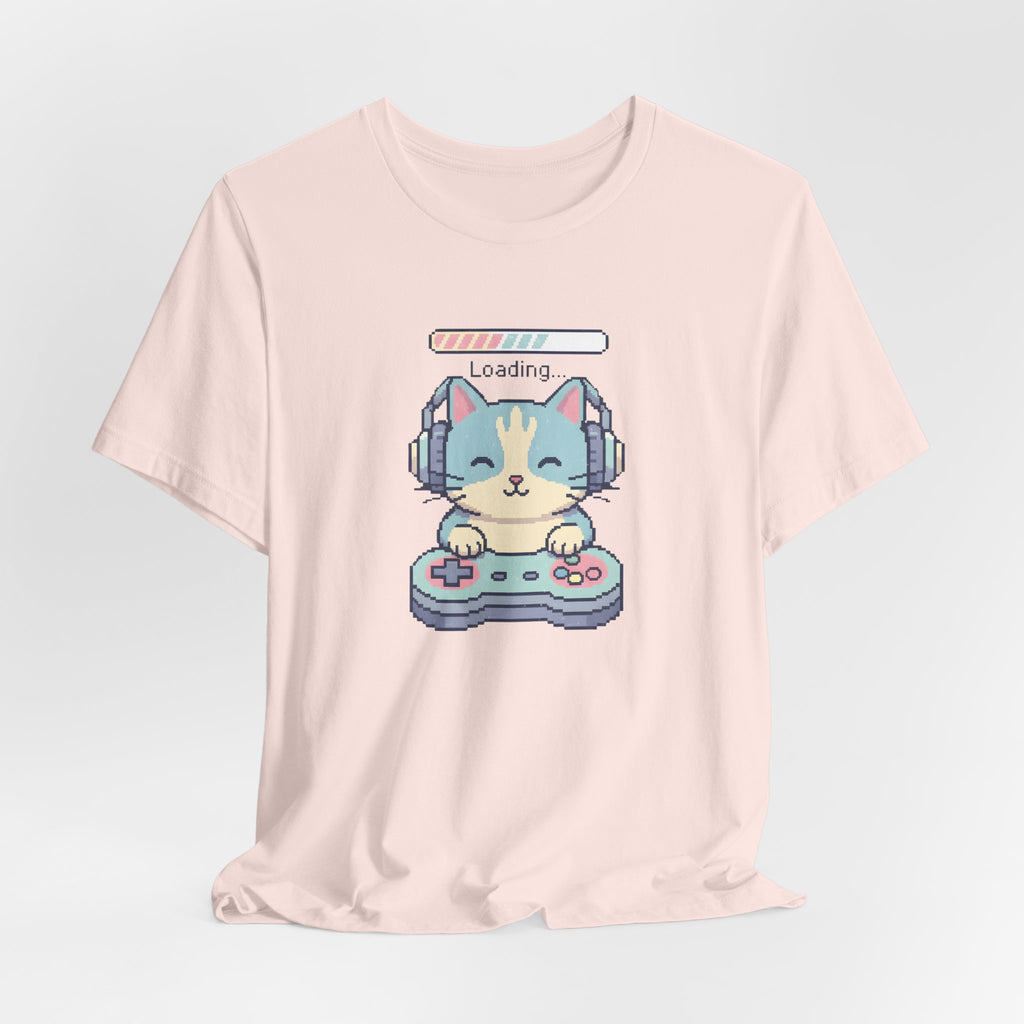 Gaming Cat Loading Screen | Pixel Art Graphic Tee