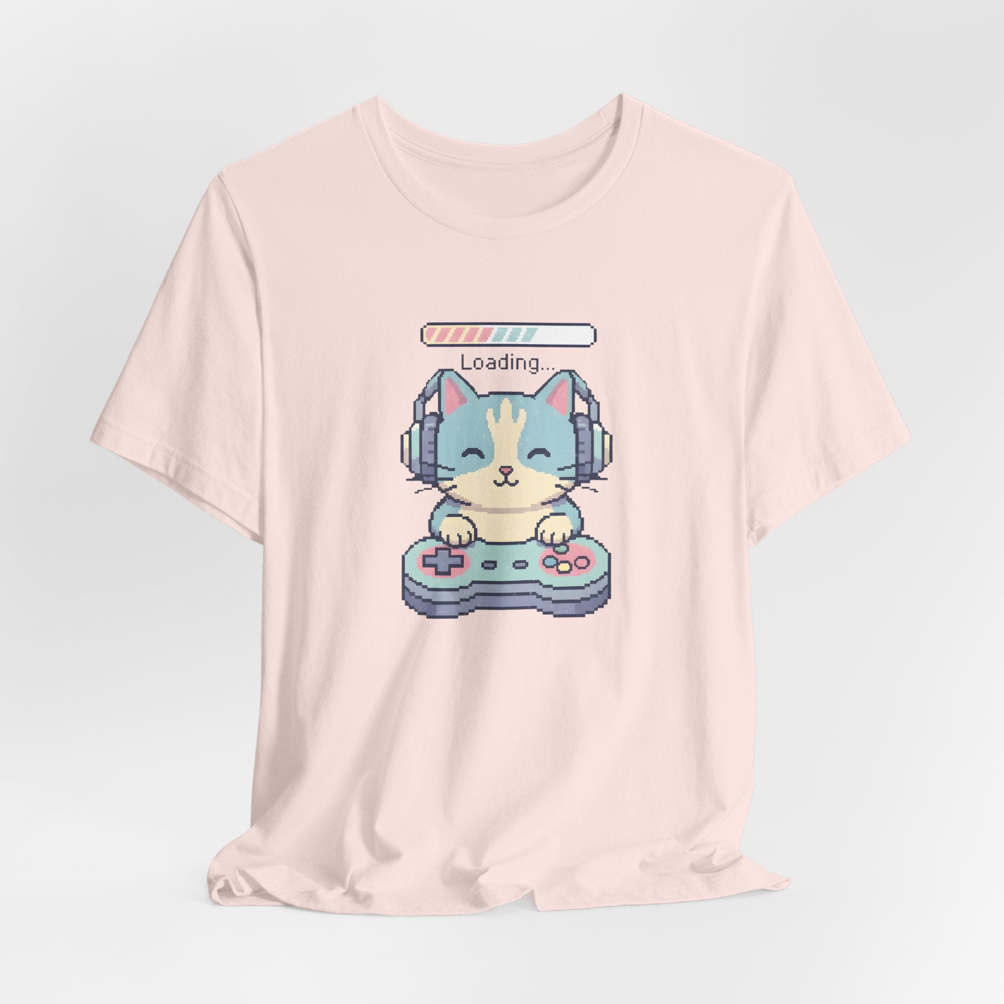 Gaming Cat Loading Screen | Pixel Art Graphic Tee
