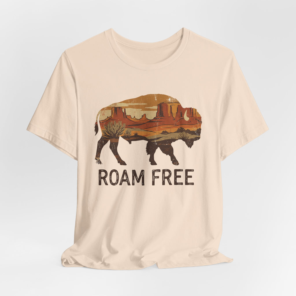 Roam Free Buffalo Desert | Nature Graphic Tee
