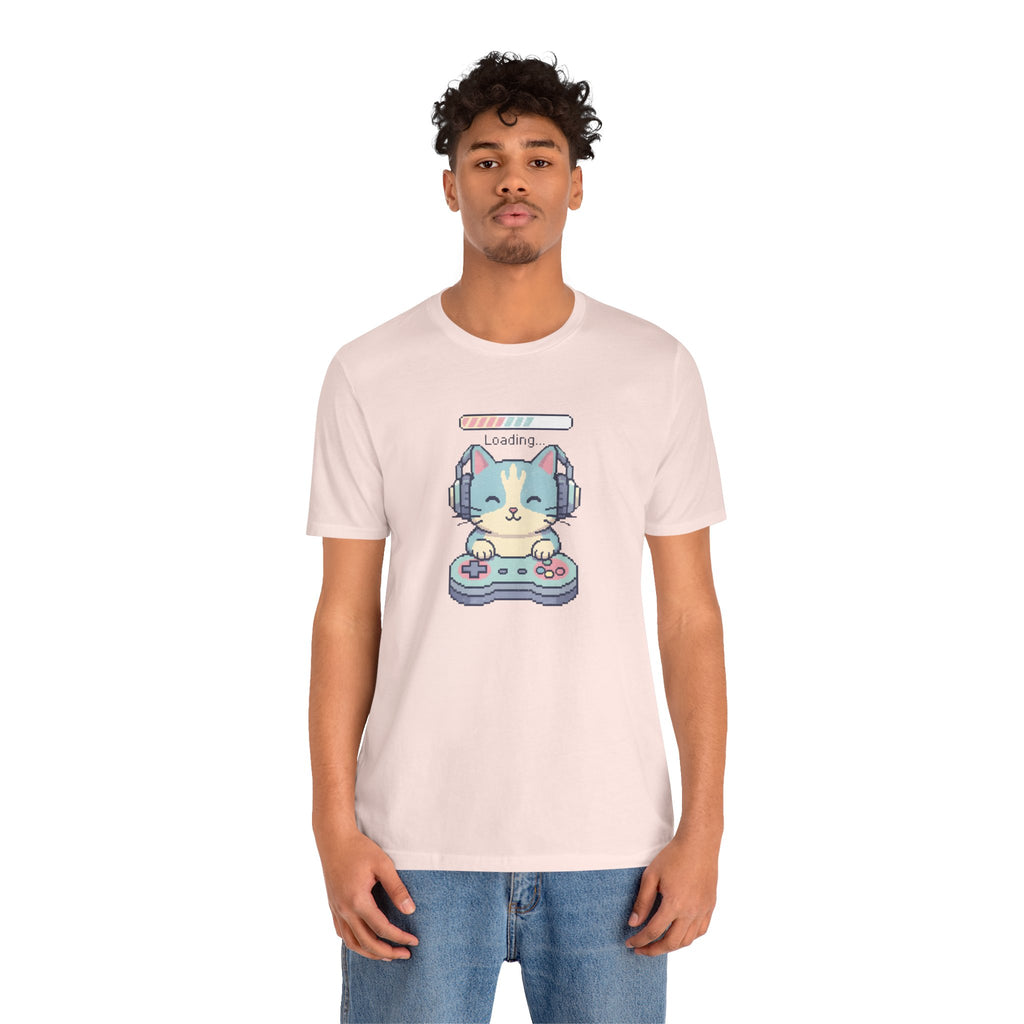 Gaming Cat Loading Screen | Pixel Art Graphic Tee