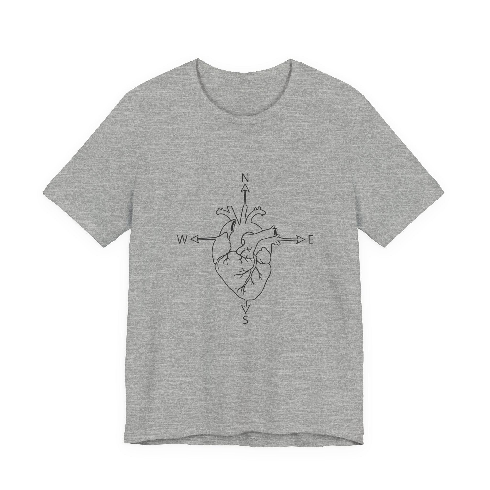 Compass Heart Navigation | Unisex Graphic Tee