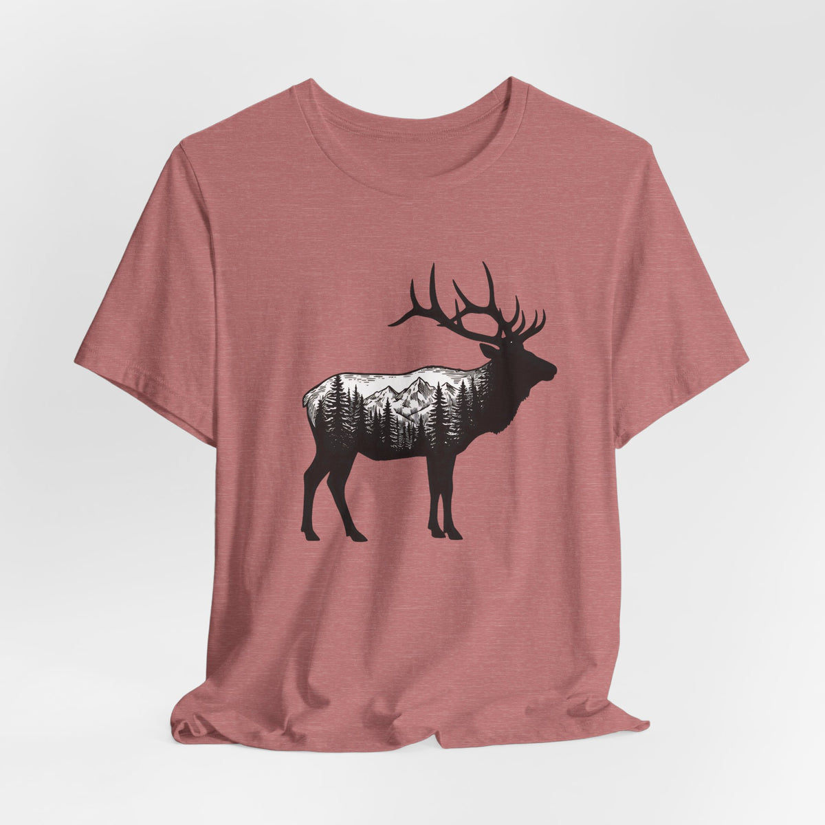 Elk Mountain Forest Silhouette | Nature Graphic Tee
