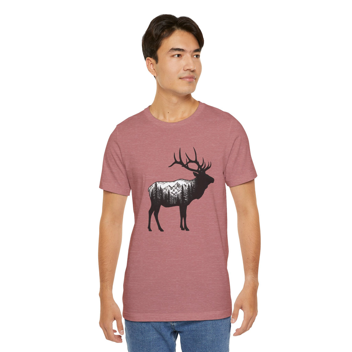 Elk Mountain Forest Silhouette | Nature Graphic Tee