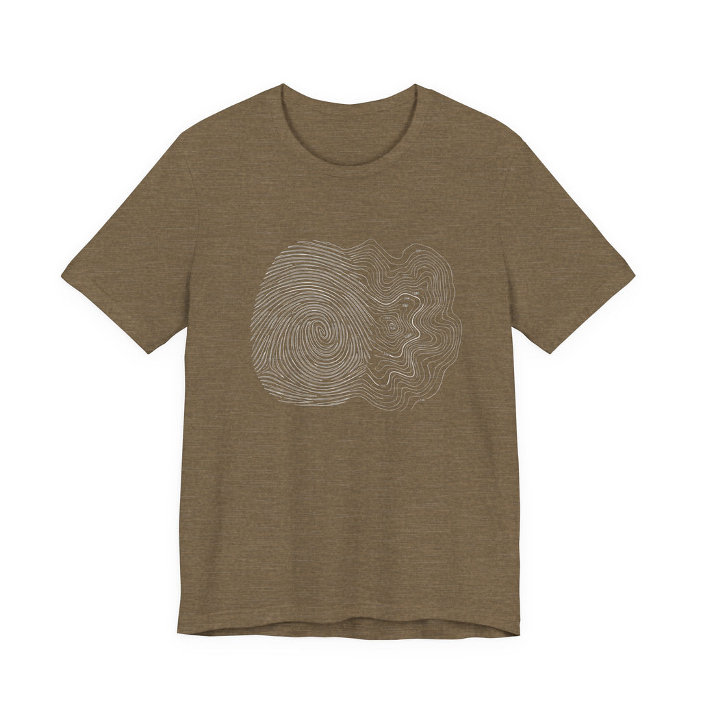 Topographic Map Art | Nature Graphic Tee