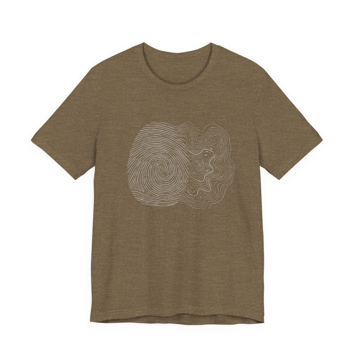 Topographic Map Art | Nature Graphic Tee