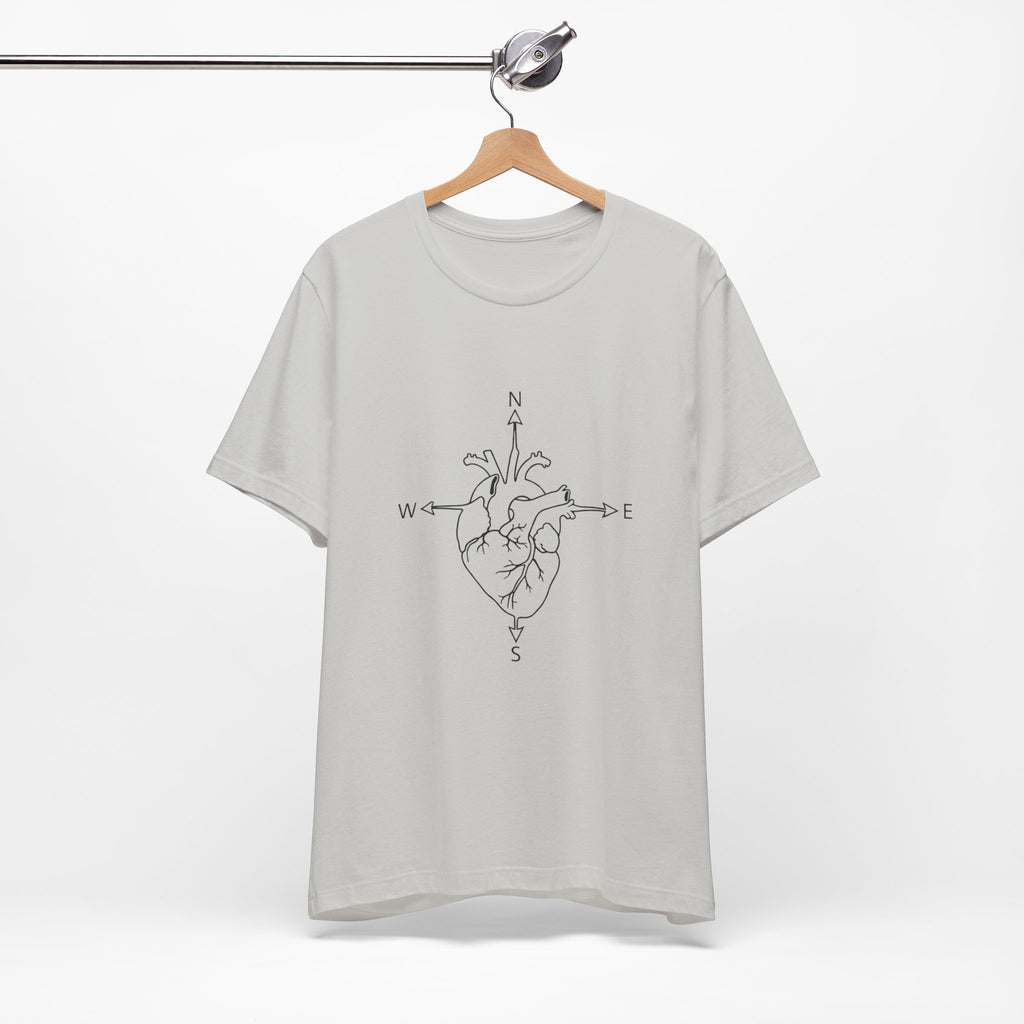Compass Heart Navigation | Unisex Graphic Tee