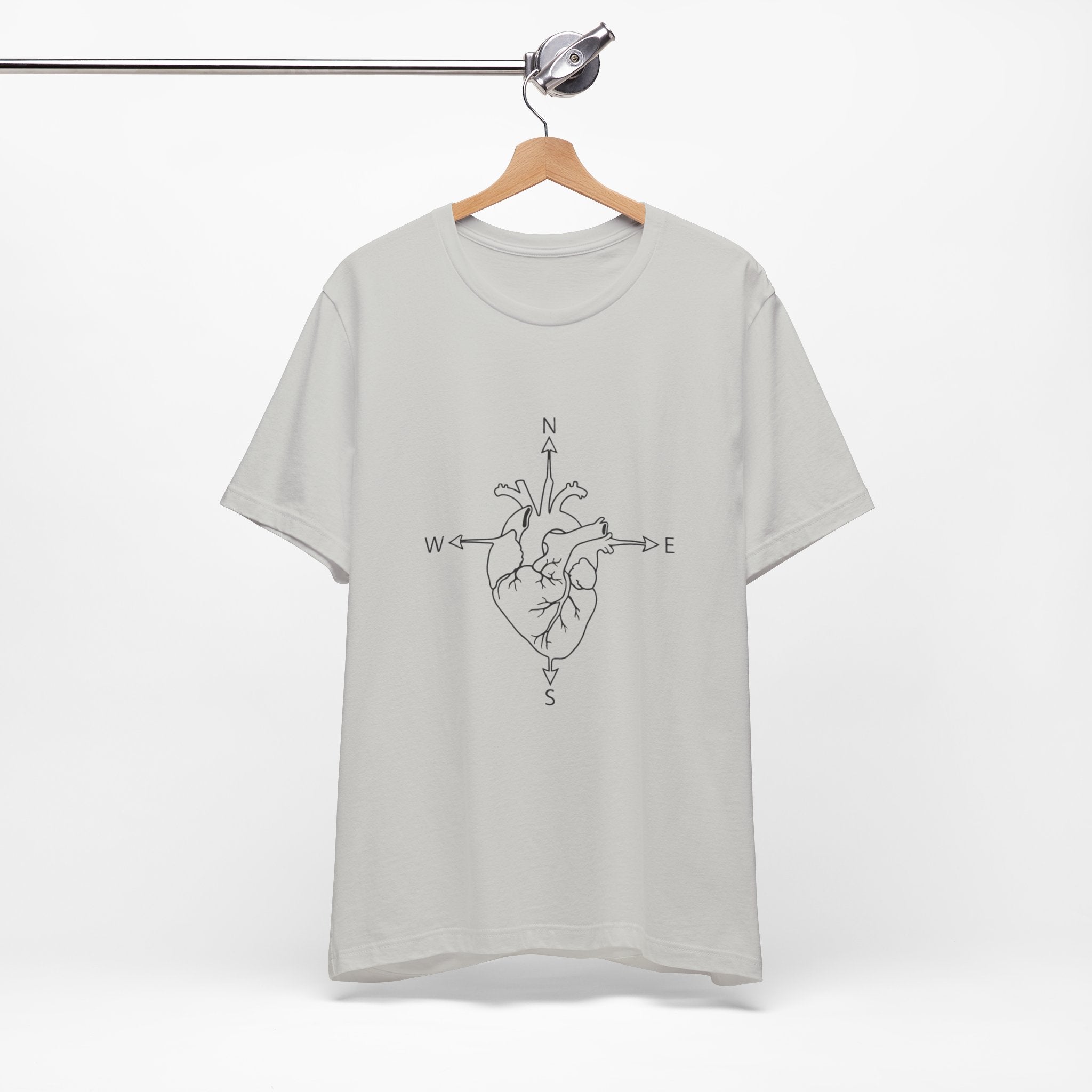 Compass Heart Navigation | Unisex Graphic Tee