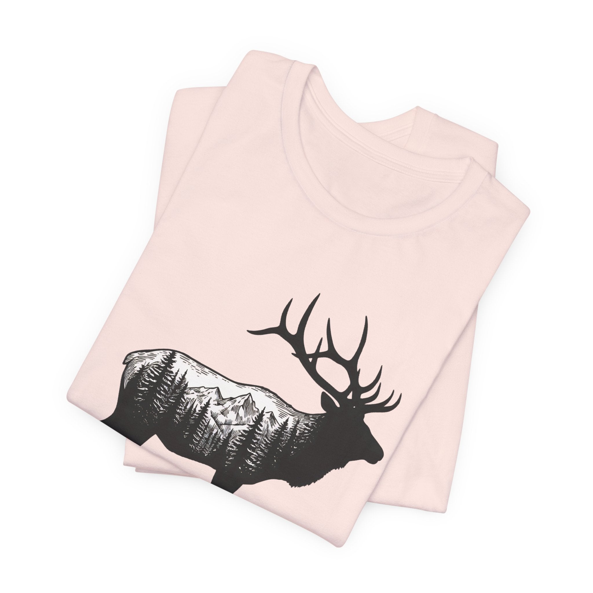 Elk Mountain Forest Silhouette | Nature Graphic Tee