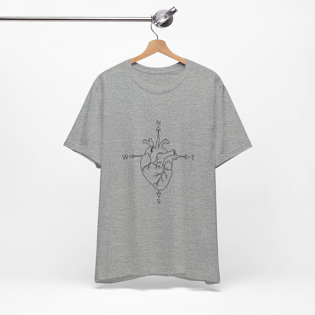 Compass Heart Navigation | Unisex Graphic Tee