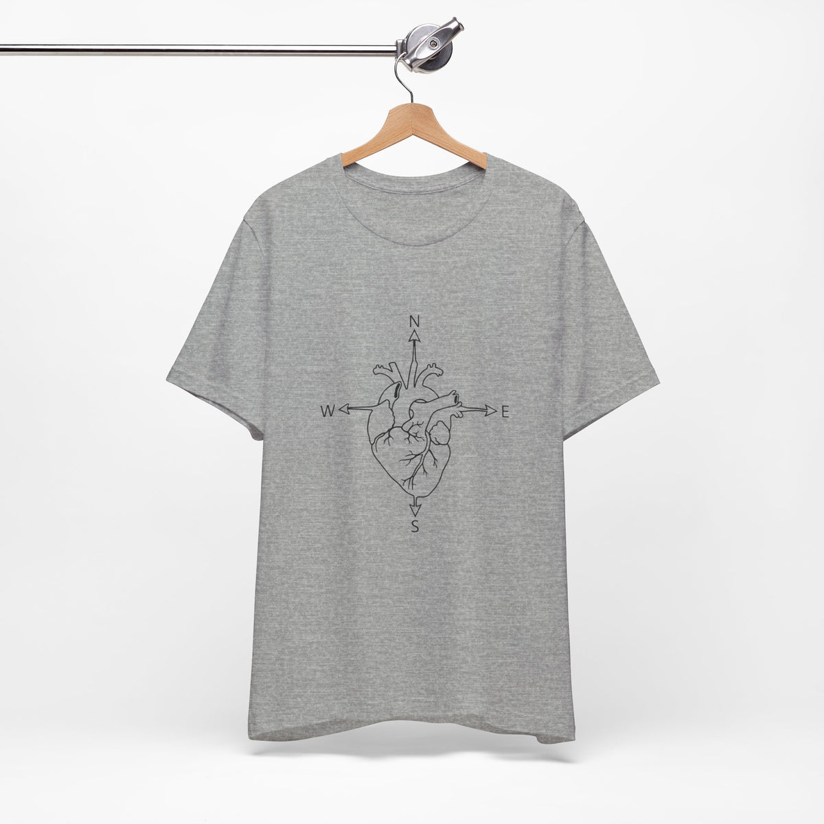 Compass Heart Navigation | Unisex Graphic Tee