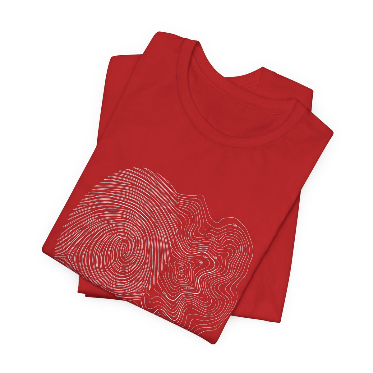 Topographic Map Art | Nature Graphic Tee