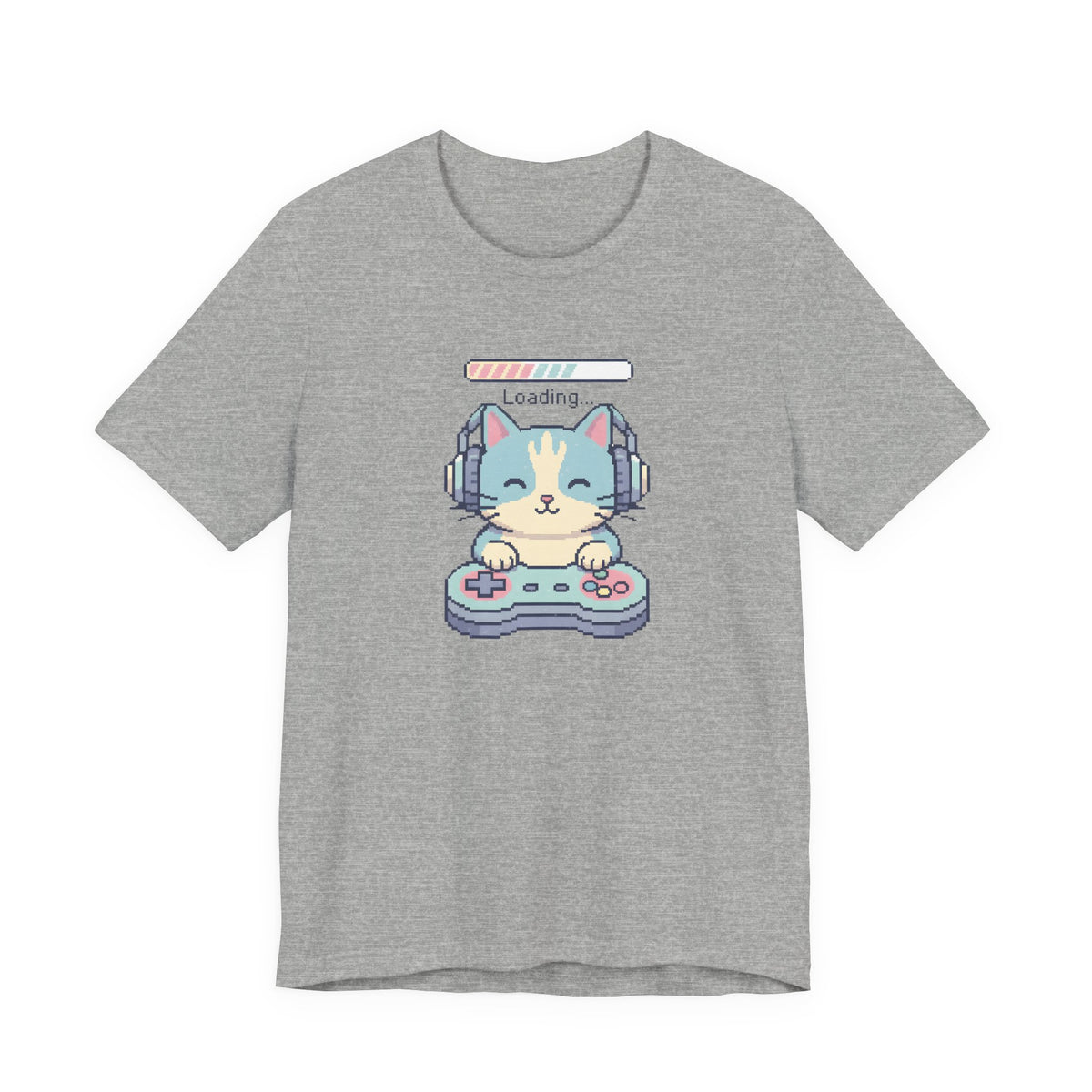 Gaming Cat Loading Screen | Pixel Art Graphic Tee