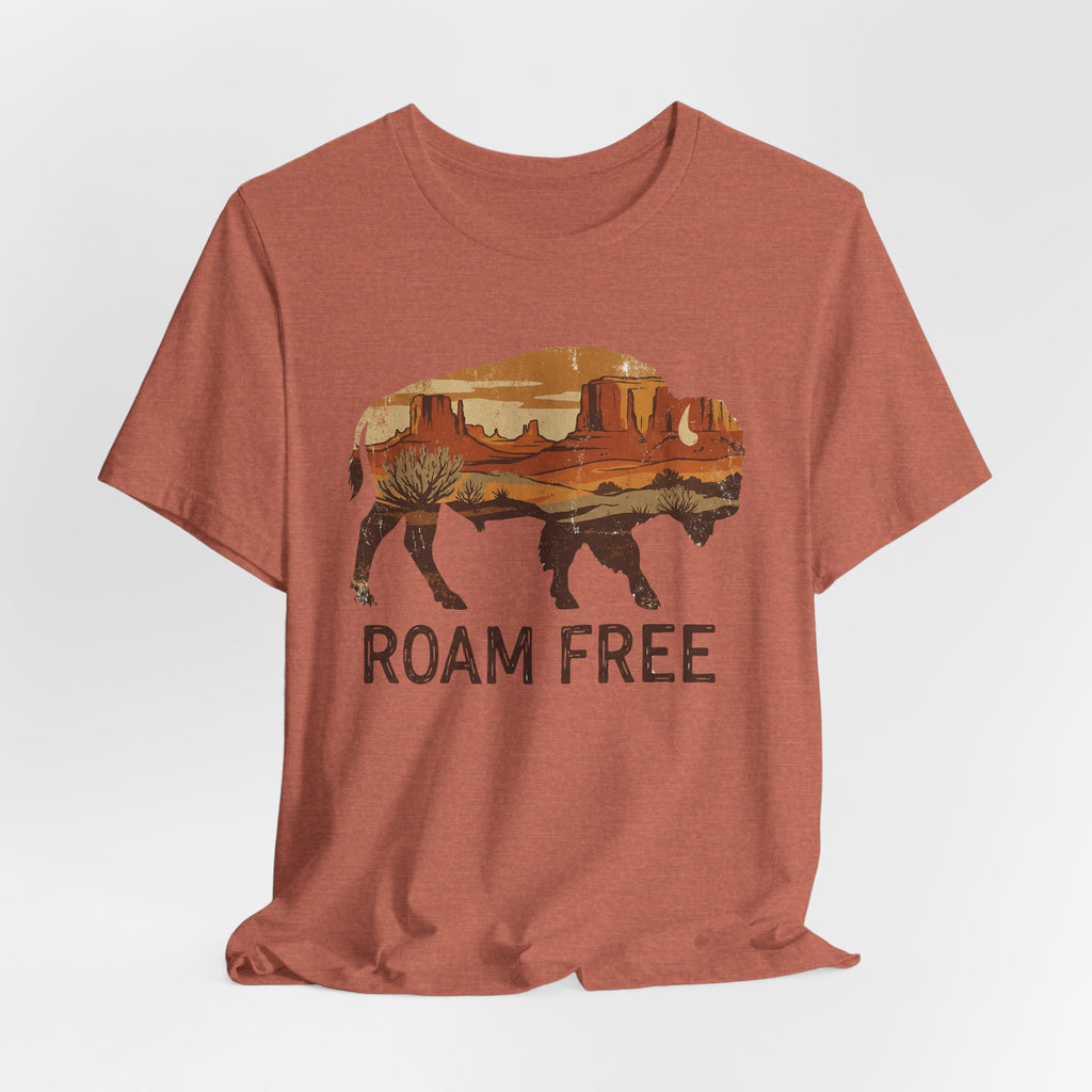 Roam Free Buffalo Desert | Nature Graphic Tee