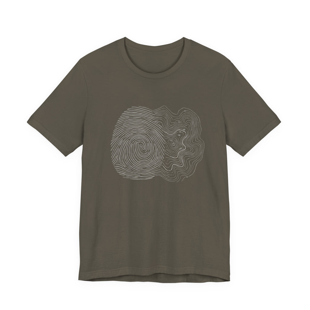 Topographic Map Art | Nature Graphic Tee