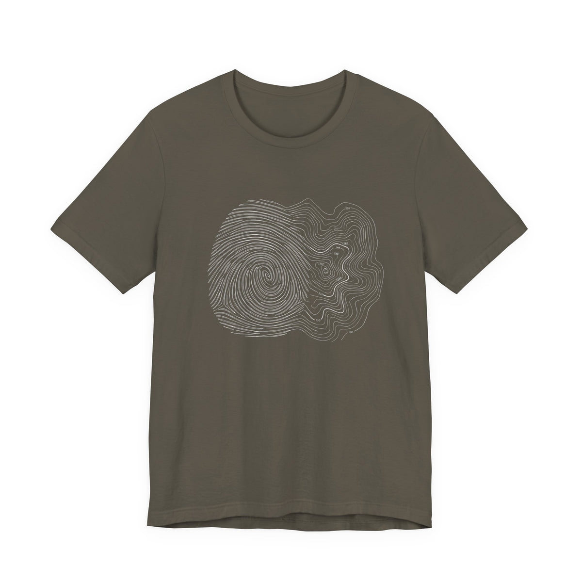 Topographic Map Art | Nature Graphic Tee