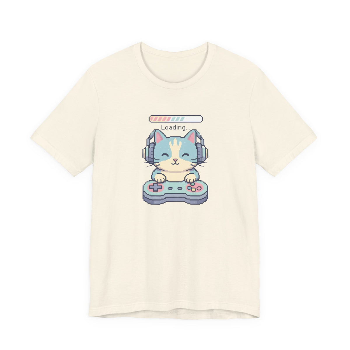 Gaming Cat Loading Screen | Pixel Art Graphic Tee