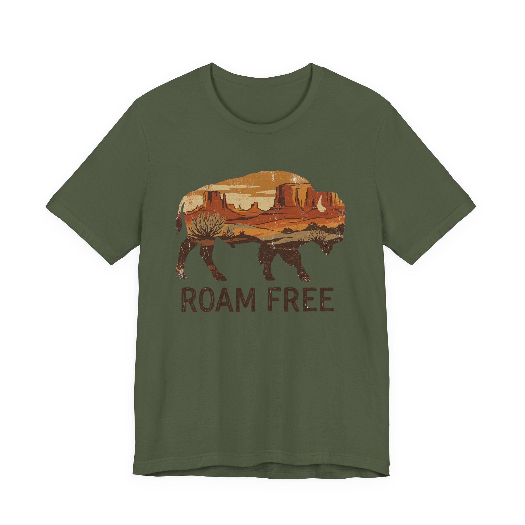 Roam Free Buffalo Desert | Nature Graphic Tee