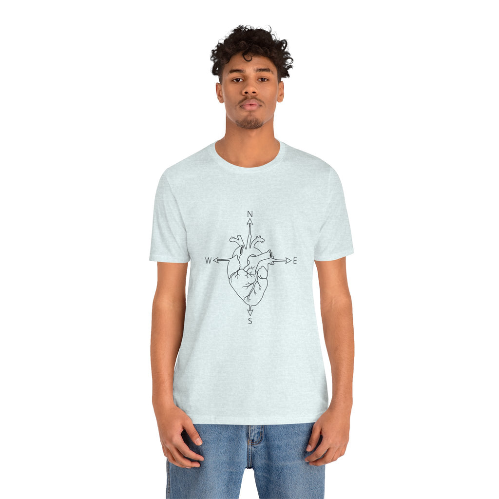 Compass Heart Navigation | Unisex Graphic Tee