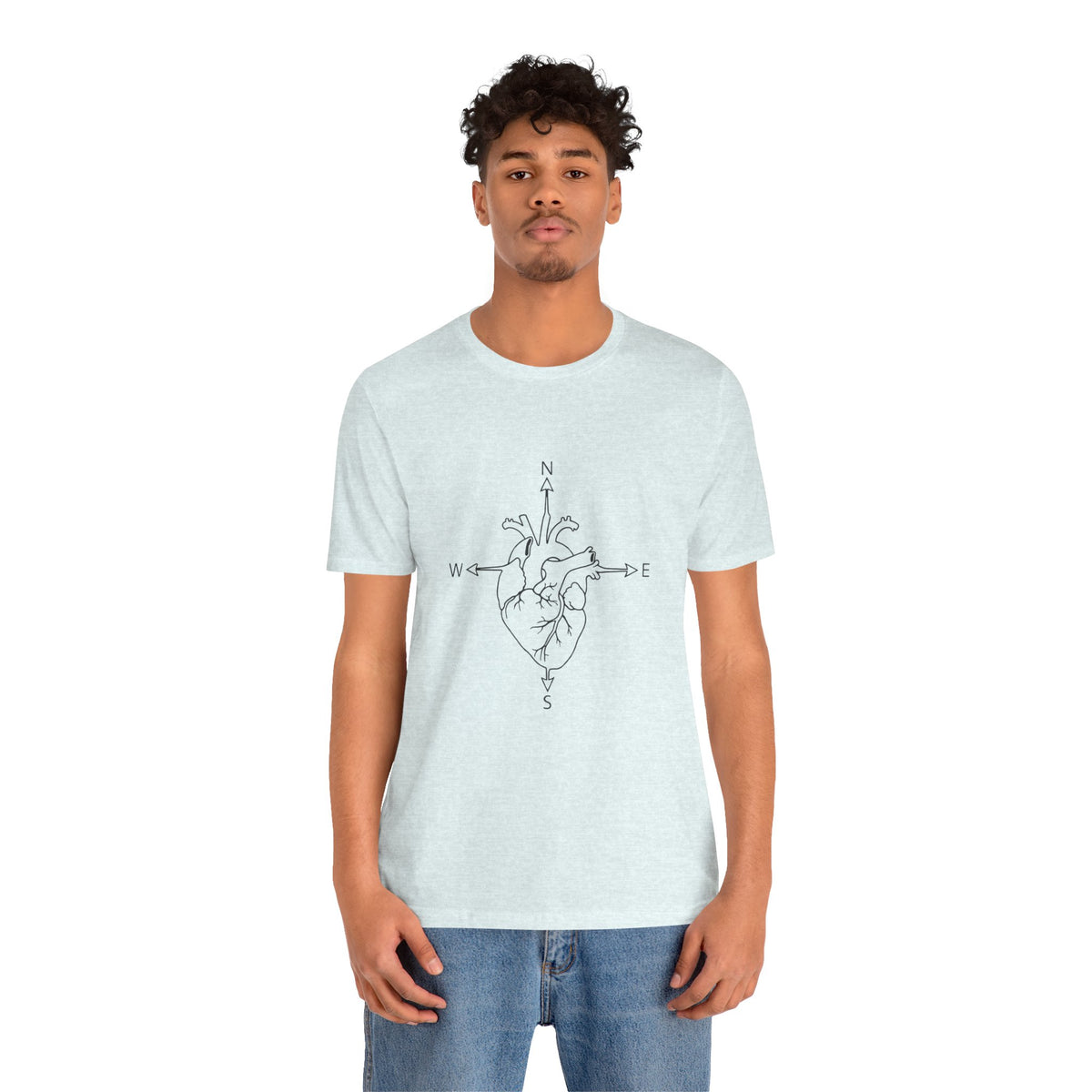 Compass Heart Navigation | Unisex Graphic Tee
