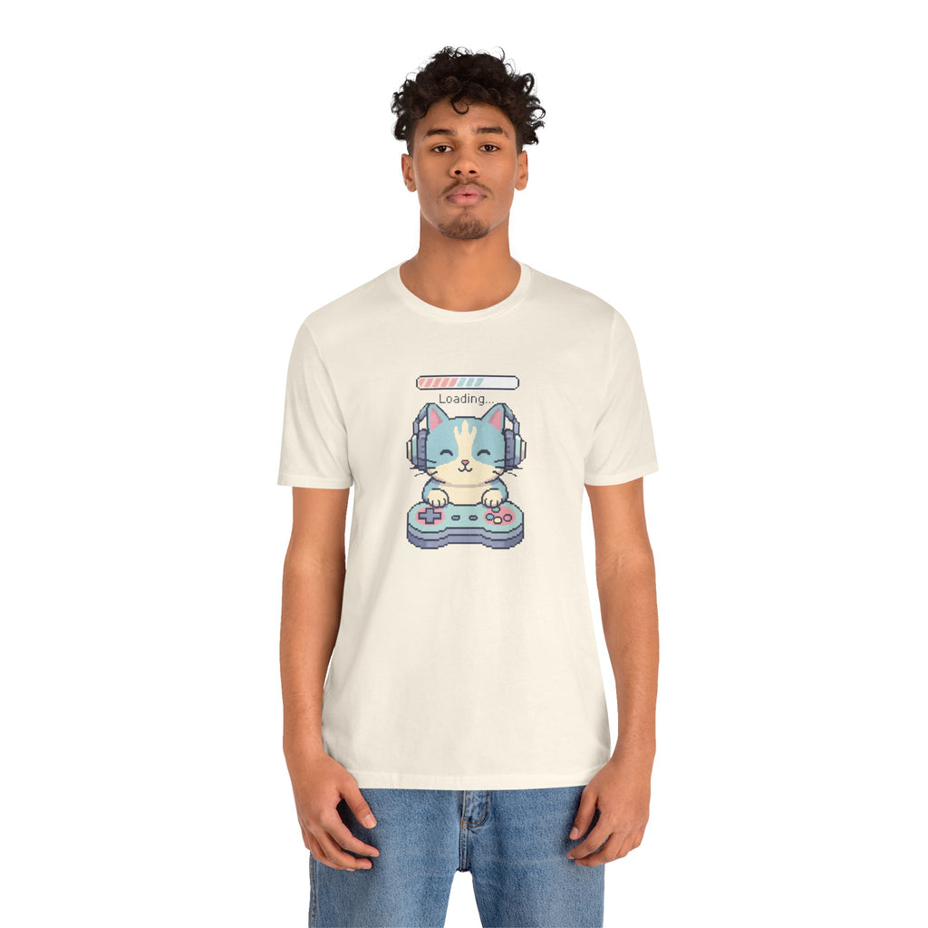Gaming Cat Loading Screen | Pixel Art Graphic Tee