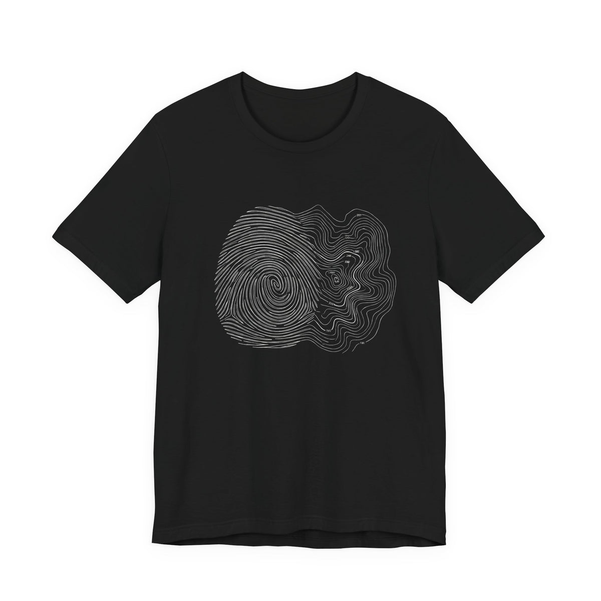 Topographic Map Art | Nature Graphic Tee