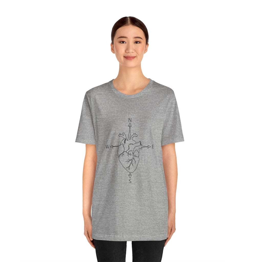 Compass Heart Navigation | Unisex Graphic Tee