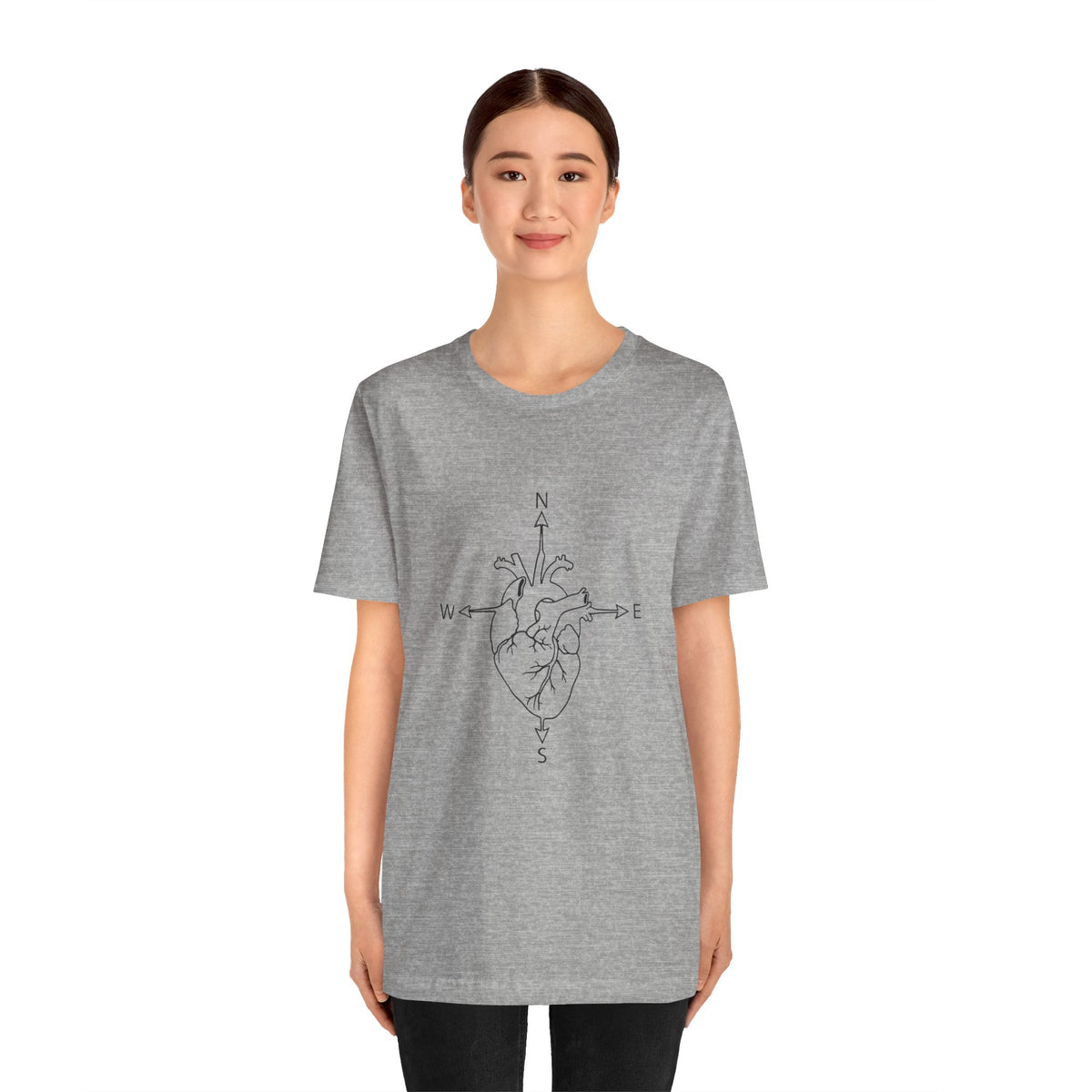 Compass Heart Navigation | Unisex Graphic Tee