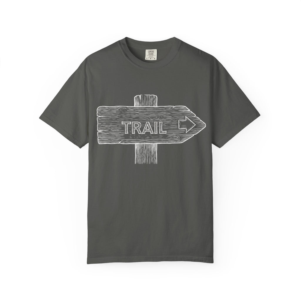Trail Sign T-Shirt — Outdoor Hiking Direction Shirt