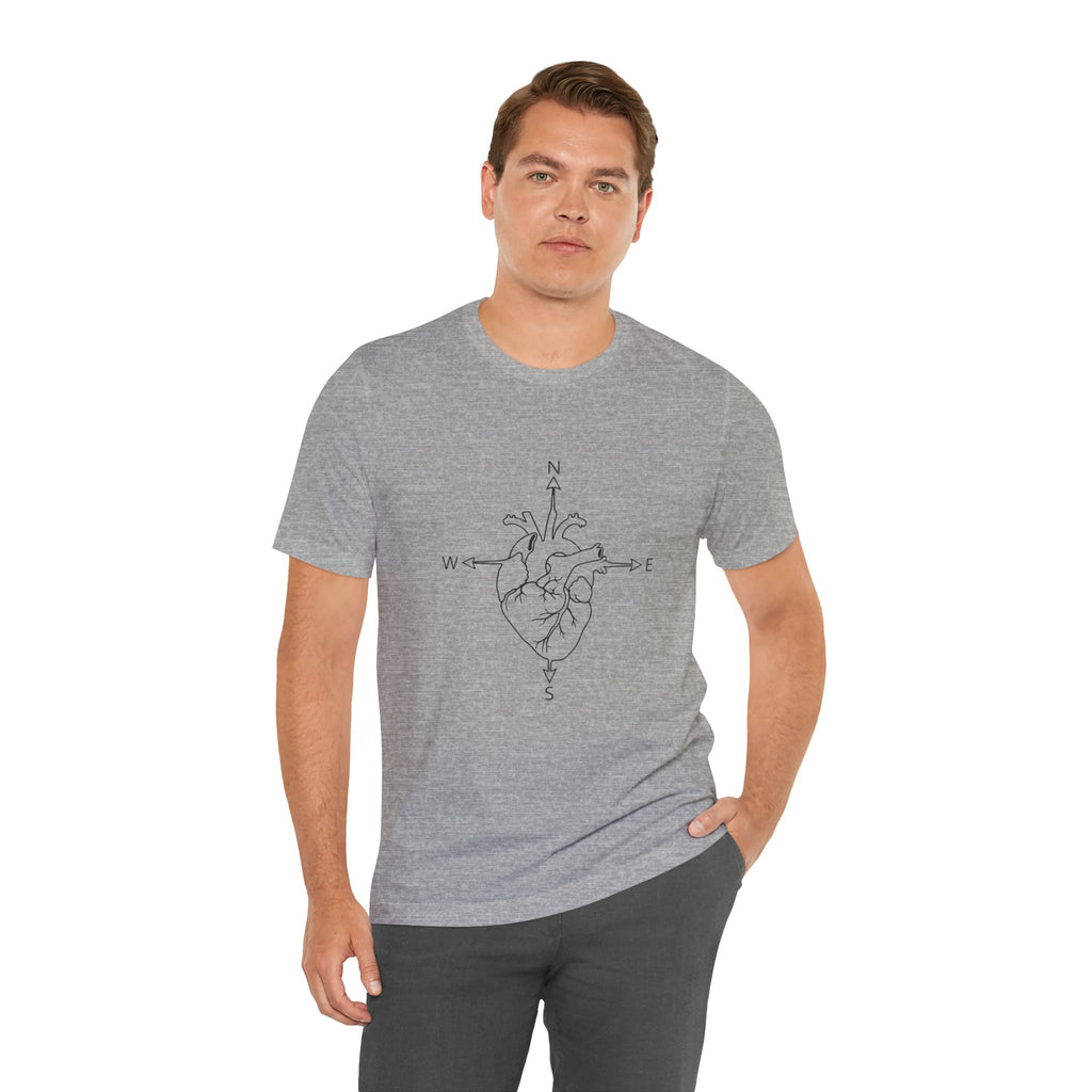 Compass Heart Navigation | Unisex Graphic Tee