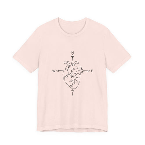 Compass Heart Navigation | Unisex Graphic Tee