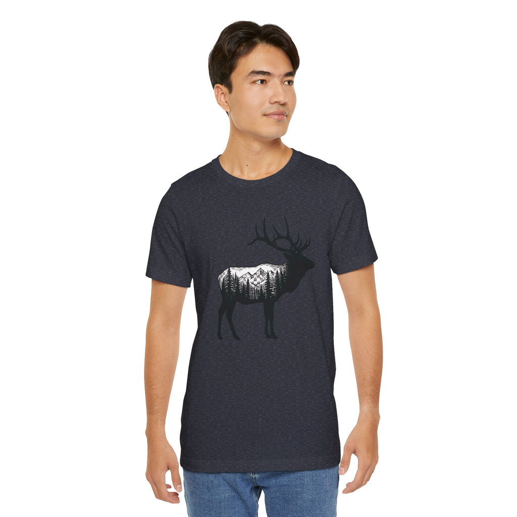 Elk Mountain Forest Silhouette | Nature Graphic Tee
