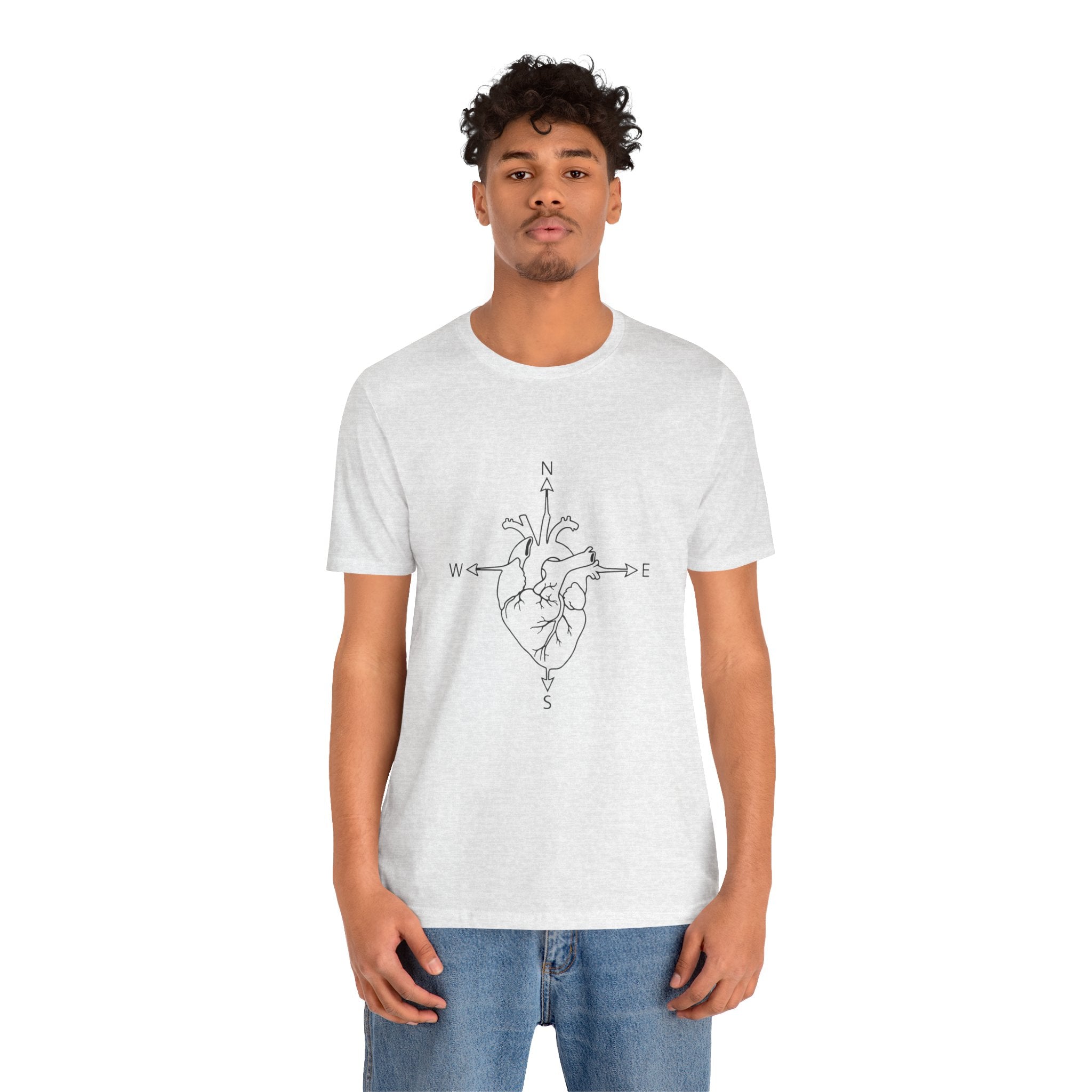 Compass Heart Navigation | Unisex Graphic Tee