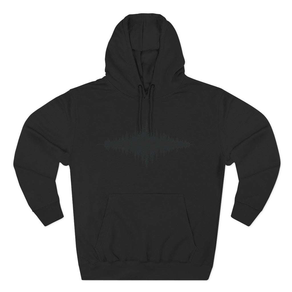 Forest Soundwave Hoodie — Minimal Nature Waveform Sweatshirt