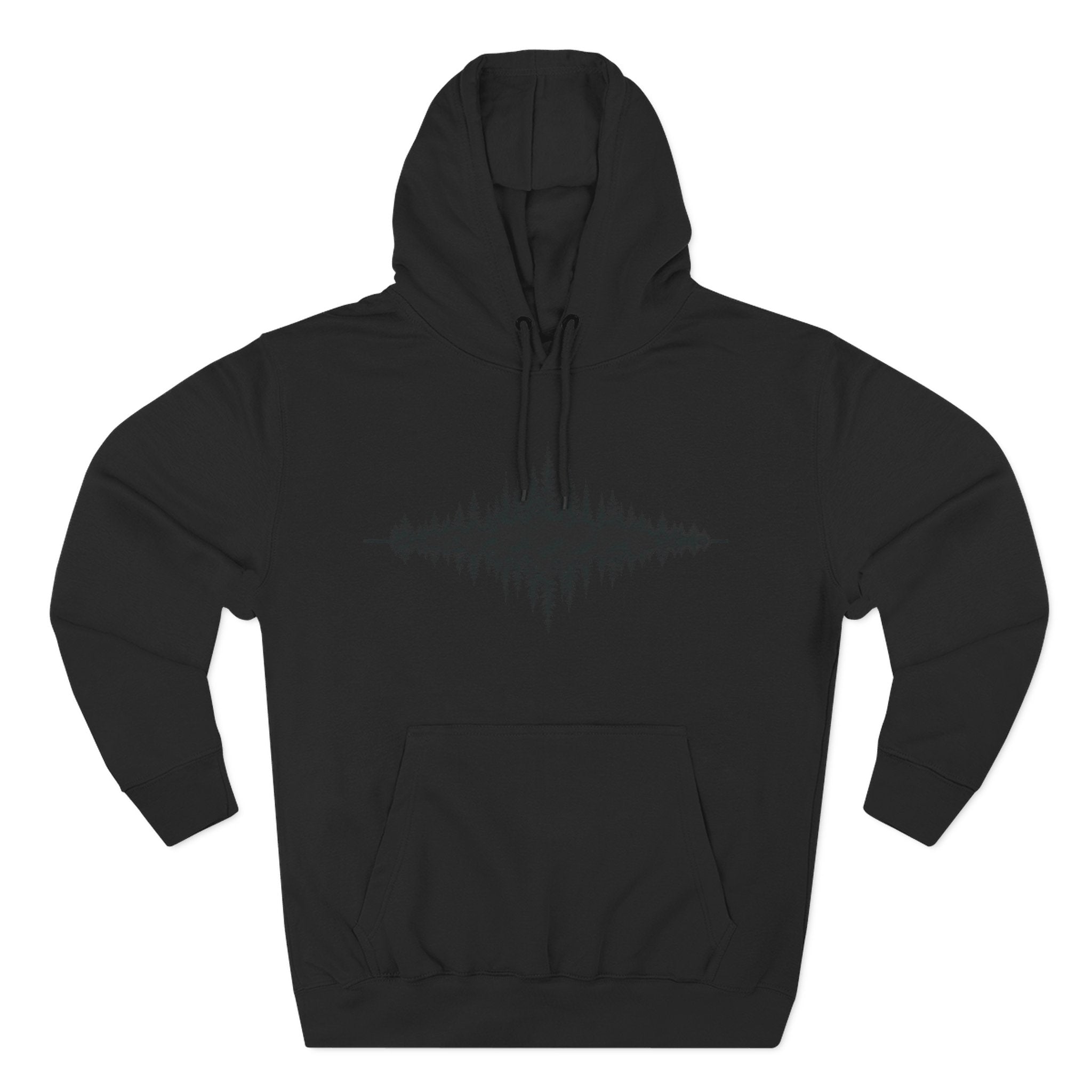 Forest Soundwave Hoodie — Minimal Nature Waveform Sweatshirt