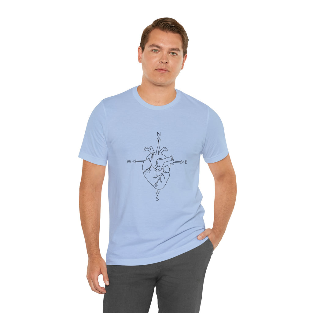Compass Heart Navigation | Unisex Graphic Tee