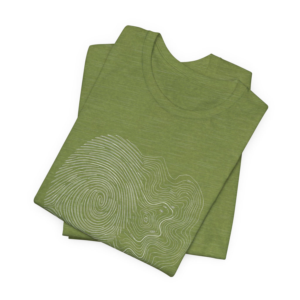 Topographic Map Art | Nature Graphic Tee