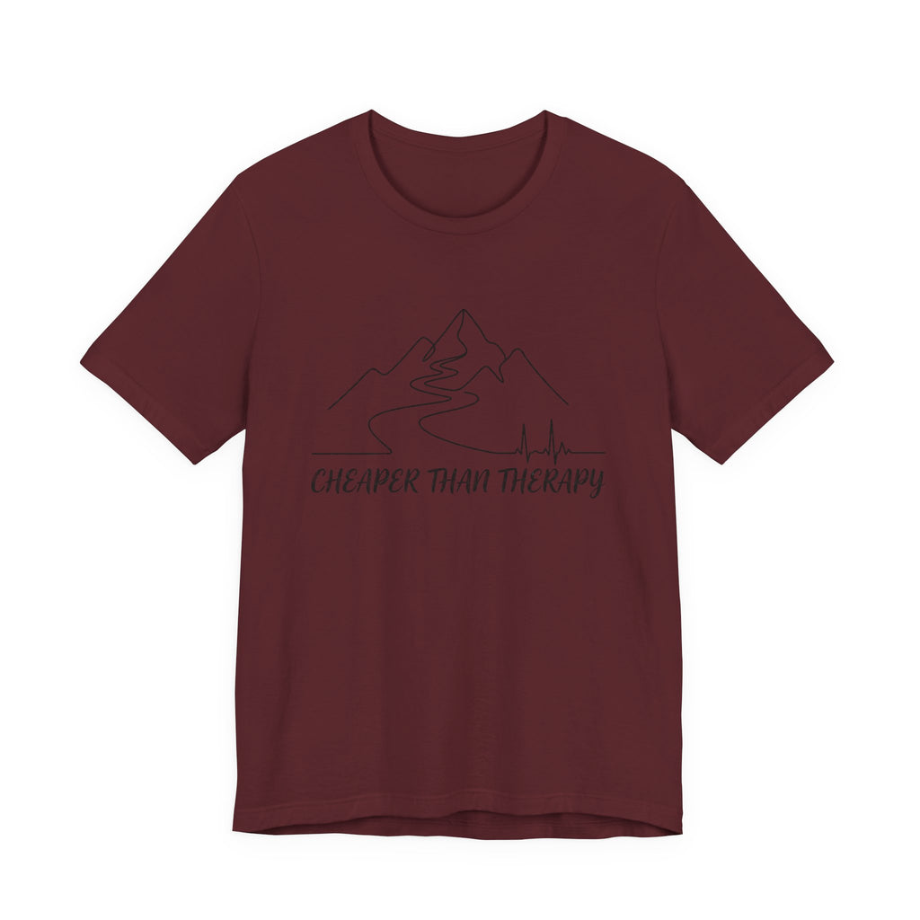 Cheaper Than Therapy | Mountain Hiking Graphic Tee