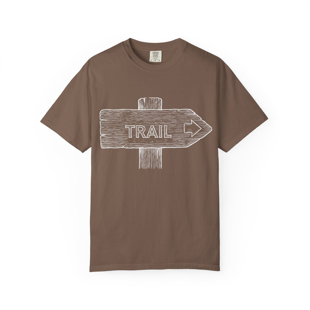 Trail Sign T-Shirt — Outdoor Hiking Direction Shirt