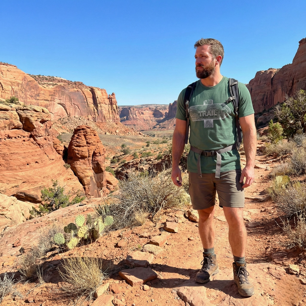 Trail Sign T-Shirt — Outdoor Hiking Direction Shirt