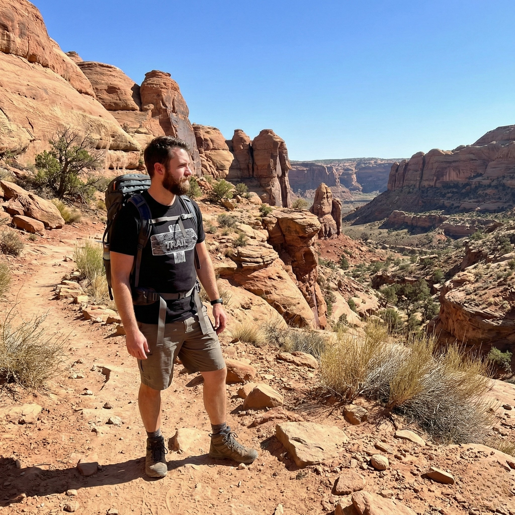 Trail Sign T-Shirt — Outdoor Hiking Direction Shirt